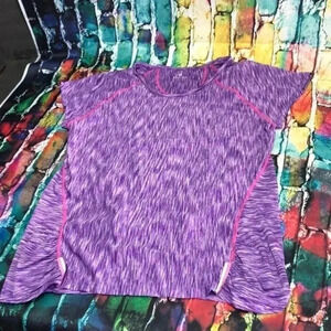 Athleta size large women’s top shades of purple little blue and‎ pink